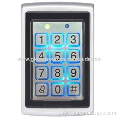 Access Control Panel with Metal Shell, Blue Backlight and ID Card Reader, Supports 500 Users